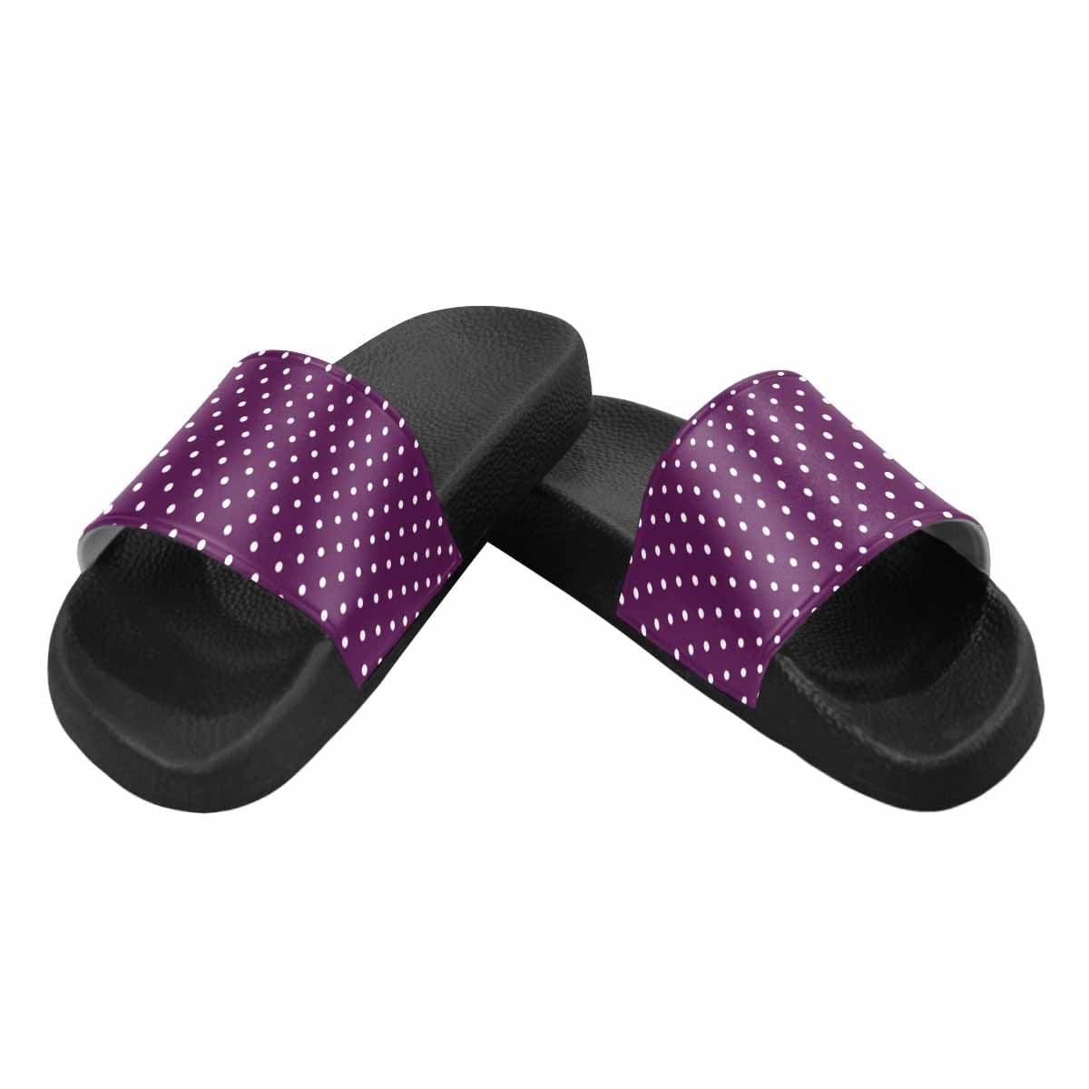 A pair of stylish Womens Slide Sandals featuring lightweight PVC straps and a comfortable sole, perfect for casual wear.