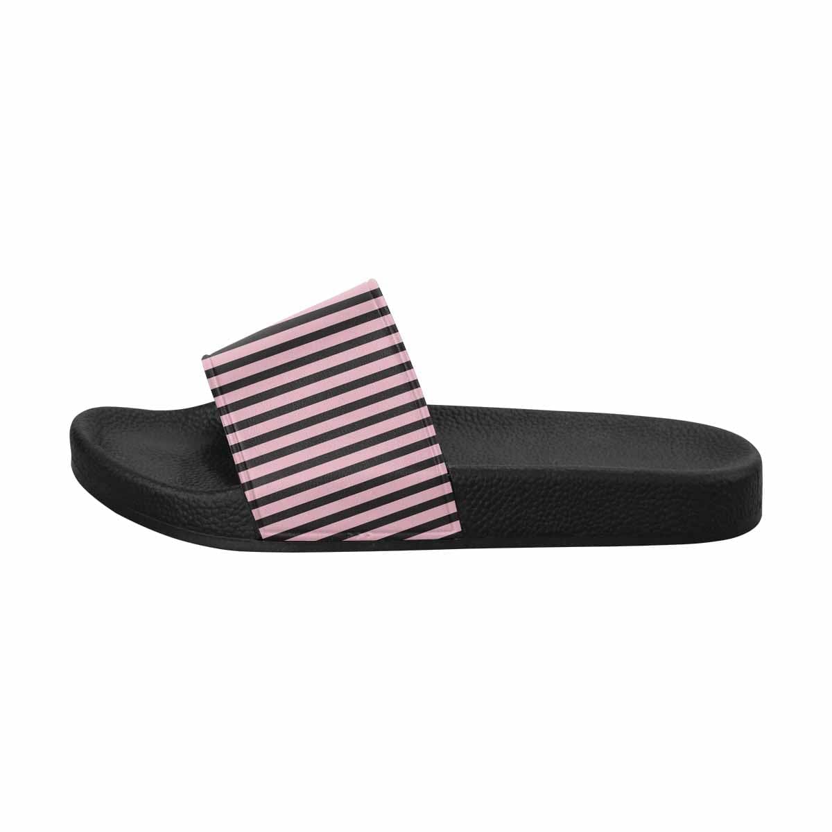 A pair of stylish women's slide sandals featuring lightweight PVC straps and a comfortable sole, perfect for casual wear.