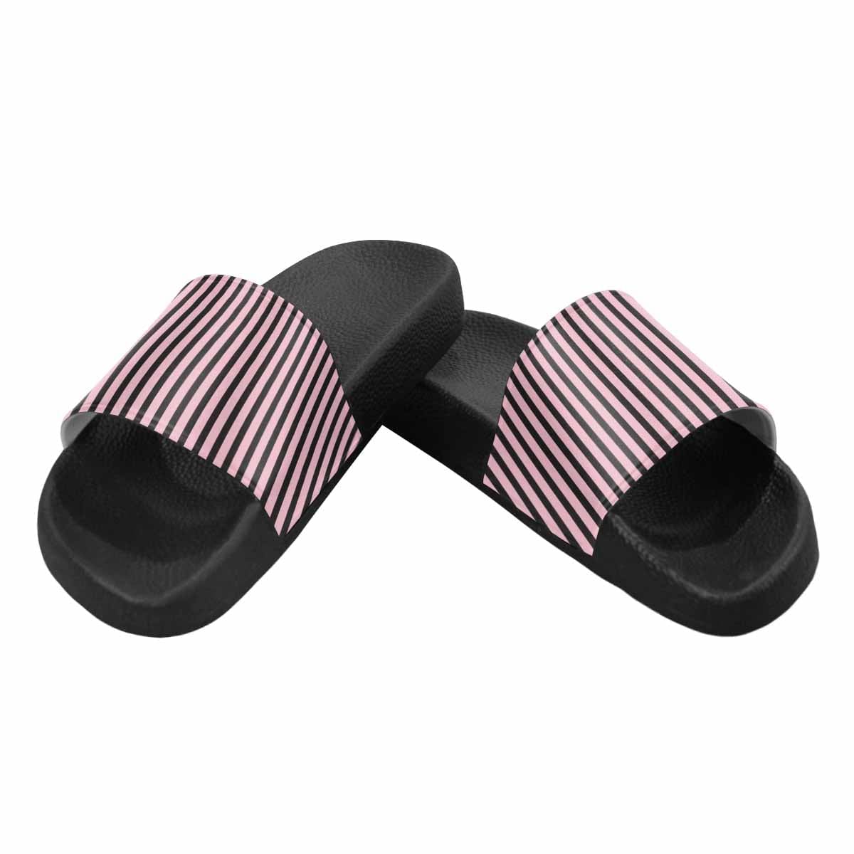 A pair of stylish women's slide sandals featuring lightweight PVC straps and a comfortable sole, perfect for casual wear.