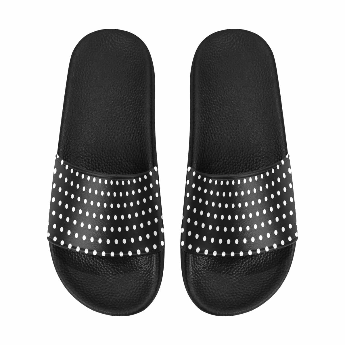 A pair of stylish Womens Slide Sandals featuring lightweight PVC straps and a comfortable sole, perfect for casual wear.