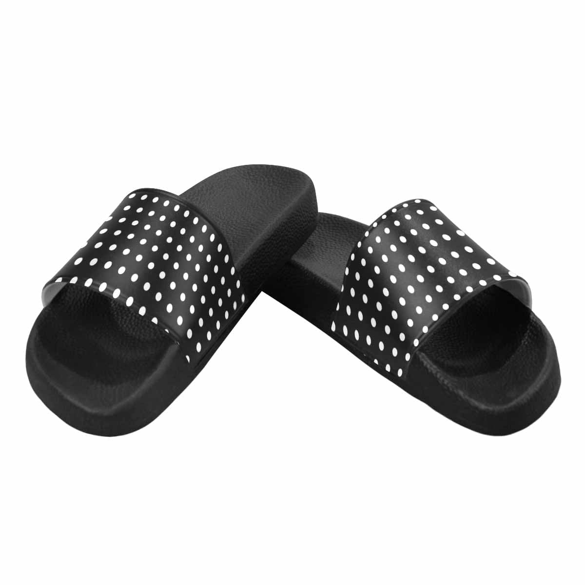 A pair of stylish Womens Slide Sandals featuring lightweight PVC straps and a comfortable sole, perfect for casual wear.