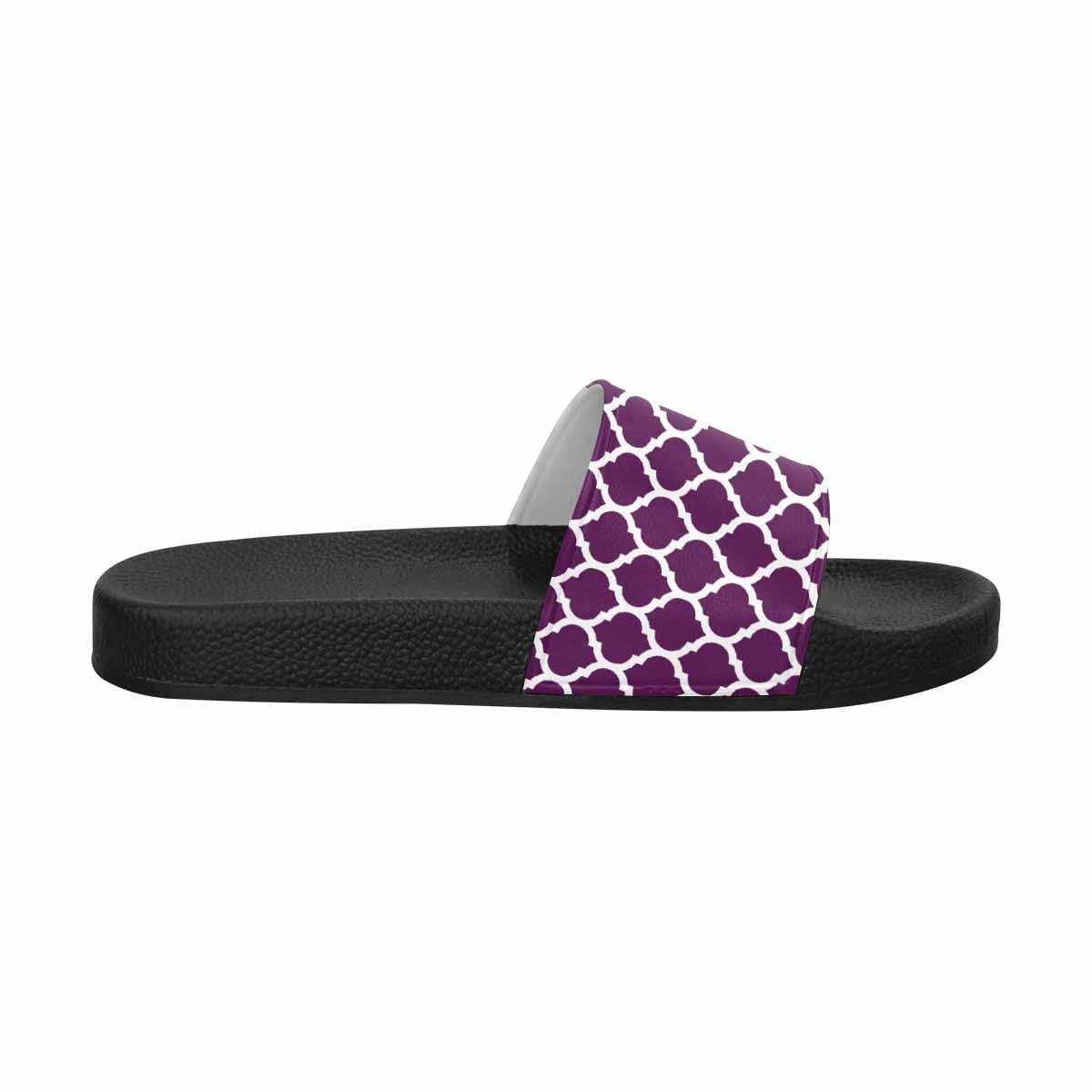 A pair of stylish Womens Slide Sandals featuring lightweight PVC straps and a comfortable sole, perfect for casual wear.