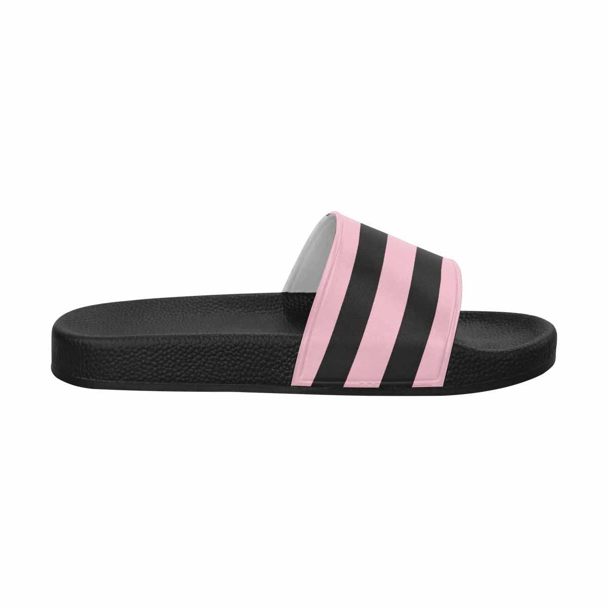 A pair of stylish Womens Slide Sandals featuring lightweight PVC straps and a comfortable sole, perfect for casual wear.