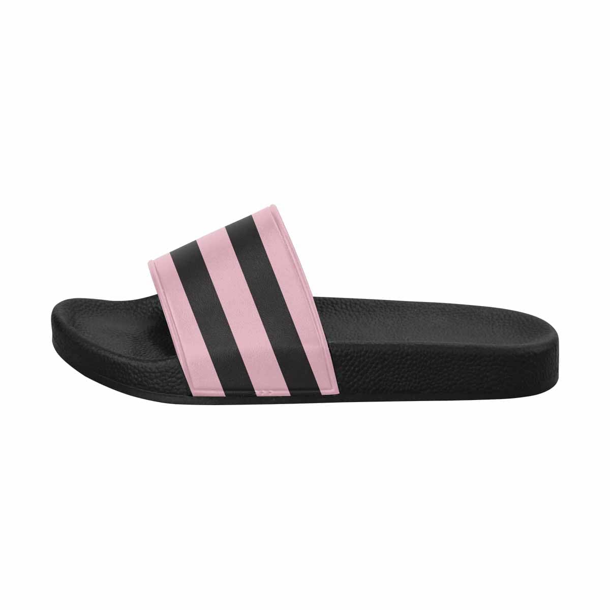 A pair of stylish Womens Slide Sandals featuring lightweight PVC straps and a comfortable sole, perfect for casual wear.