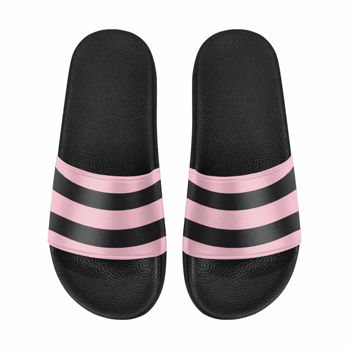 A pair of stylish Womens Slide Sandals featuring lightweight PVC straps and a comfortable sole, perfect for casual wear.