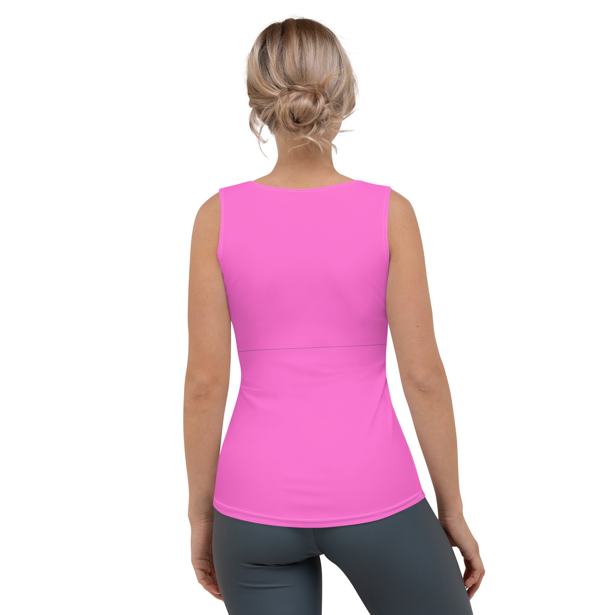 A stylish Women's Stretch Fit Tank Top in a flattering body-hugging design, made from soft microfiber yarn for comfort.