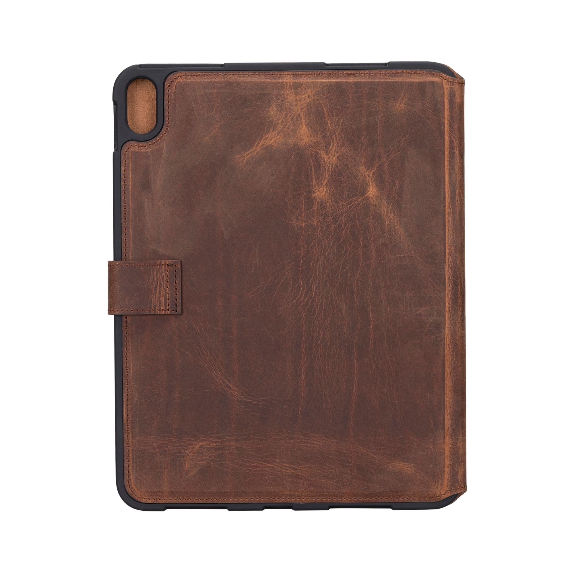 Worland Leather Case for iPad 10.9-Inch, showcasing genuine calf leather exterior and soft suede interior.