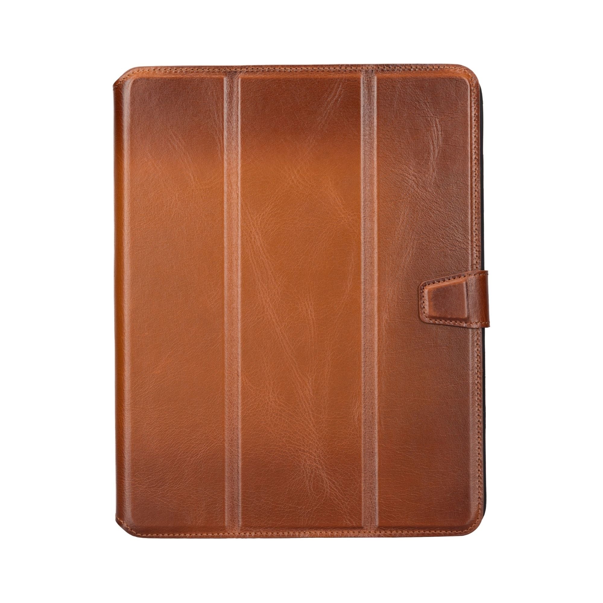 Worland Leather Case for iPad 10.9-Inch, showcasing genuine calf leather exterior and soft suede interior.