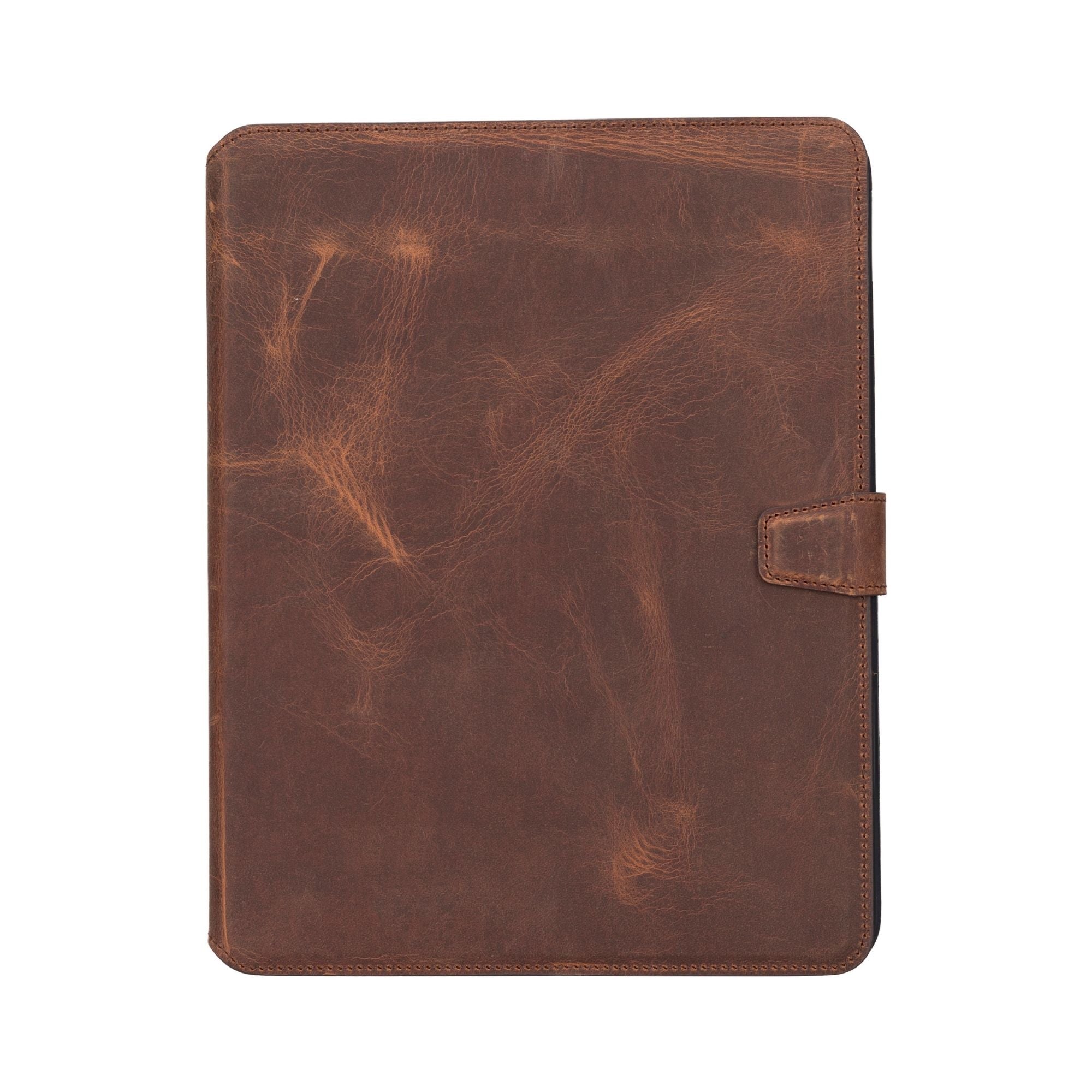 Worland Leather Case for iPad 10.9-Inch, showcasing genuine calf leather exterior and soft suede interior.