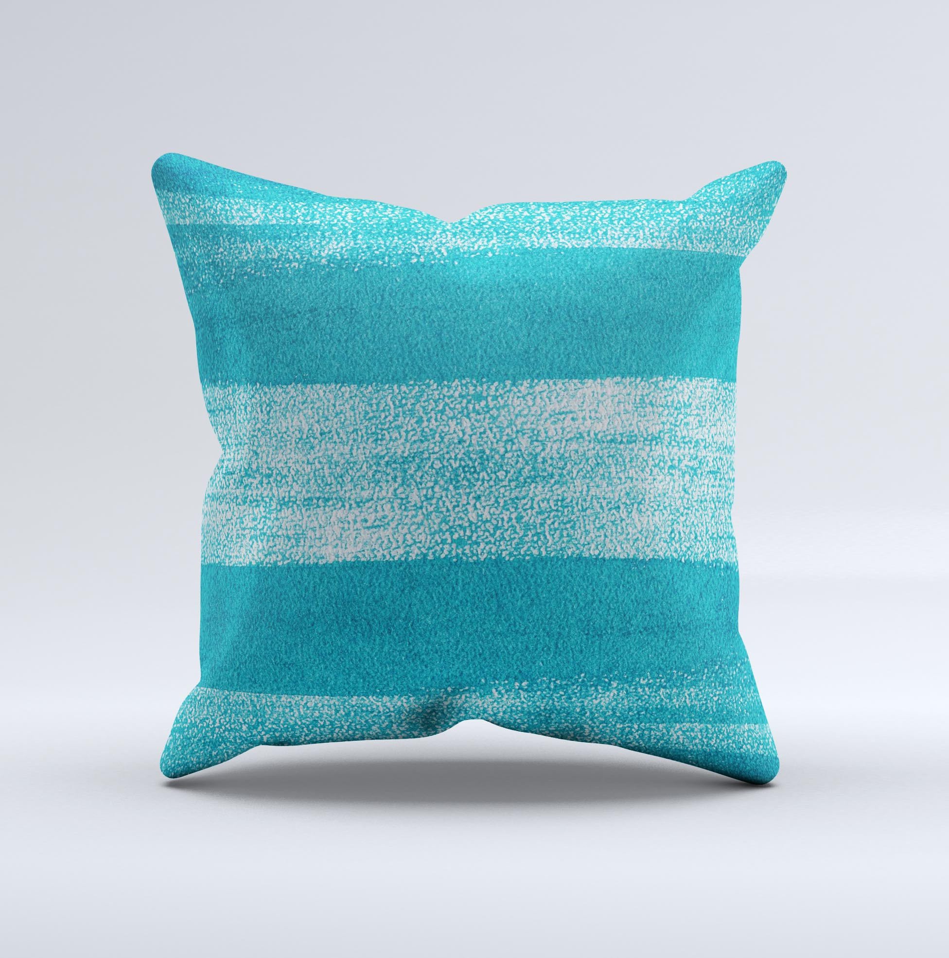 Worn Blue Texture ink-Fuzed Decorative Throw Pillow showcasing a unique design with a textured blue pattern, handcrafted in Virginia.