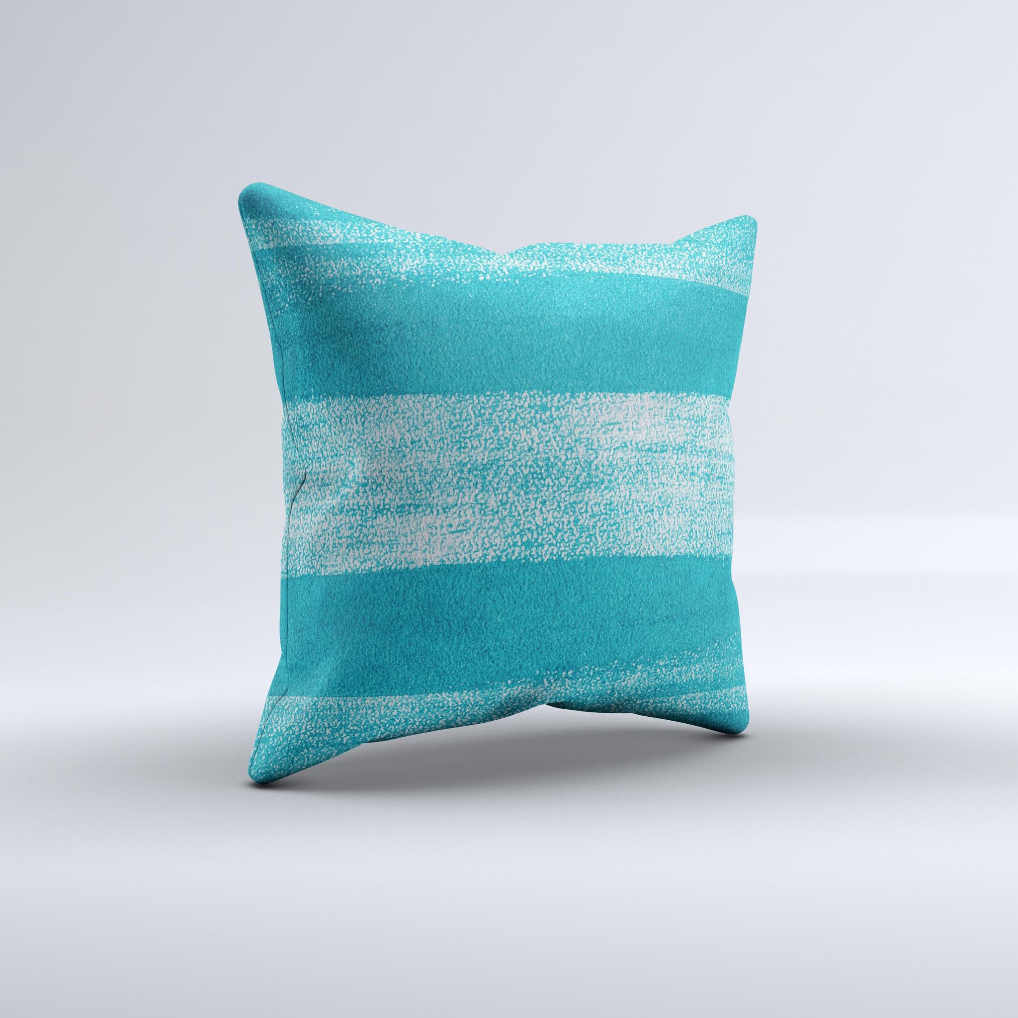 Worn Blue Texture ink-Fuzed Decorative Throw Pillow showcasing a unique design with a textured blue pattern, handcrafted in Virginia.