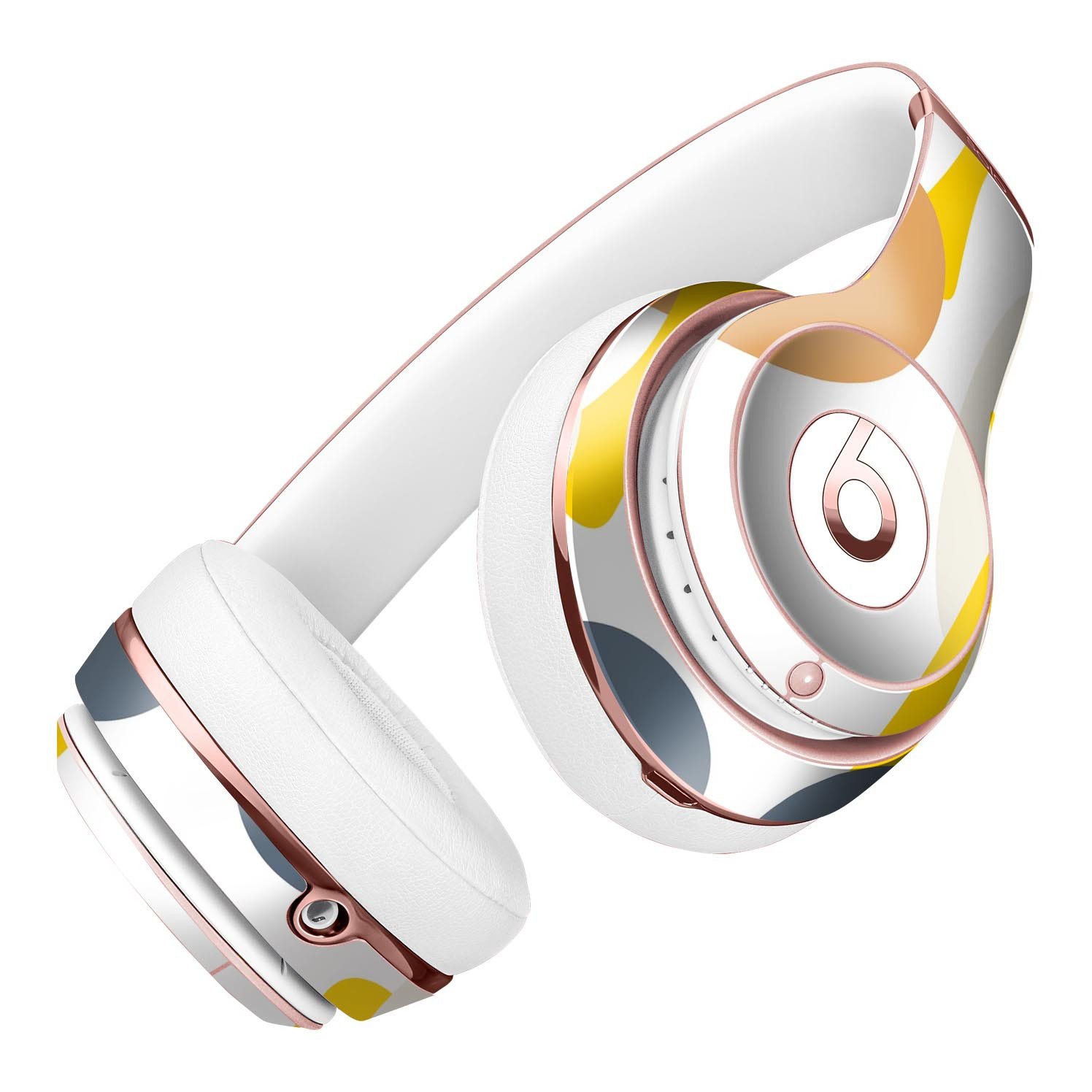 Yellow Cartoon Trees Full-Body Skin Kit for Beats by Dre Solo 3, showcasing vibrant colors and unique design.