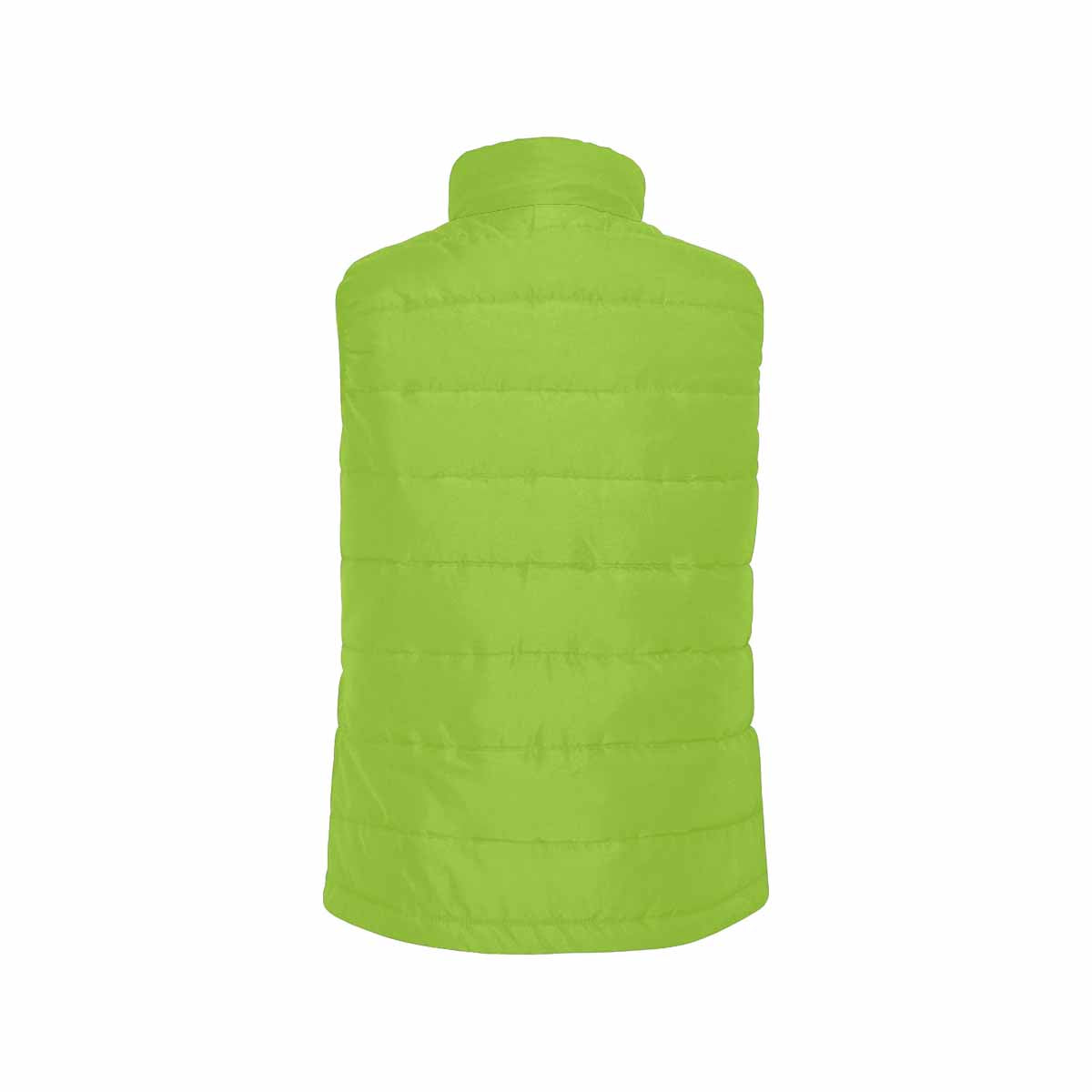 Yellow Green Men's Padded Vest featuring a quilted bomber design and zipper closure, perfect for layering and warmth.