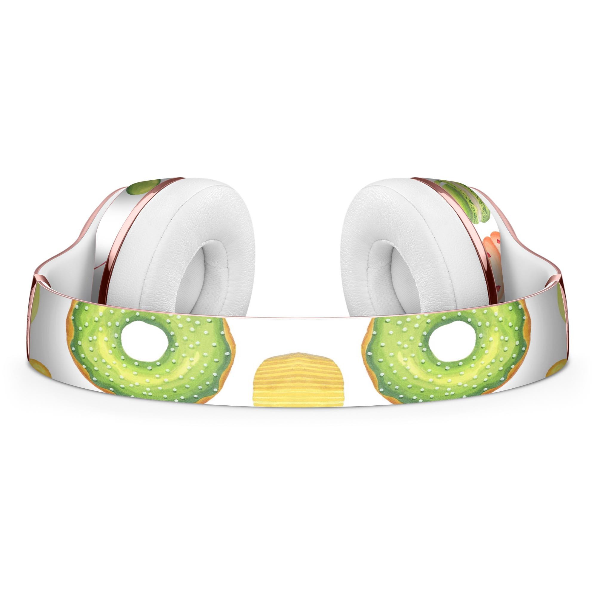 Yummy Galore Bakery Green Treats Skin Kit for Beats by Dre Solo 3 Wireless Headphones, showcasing vibrant green design and premium vinyl material.