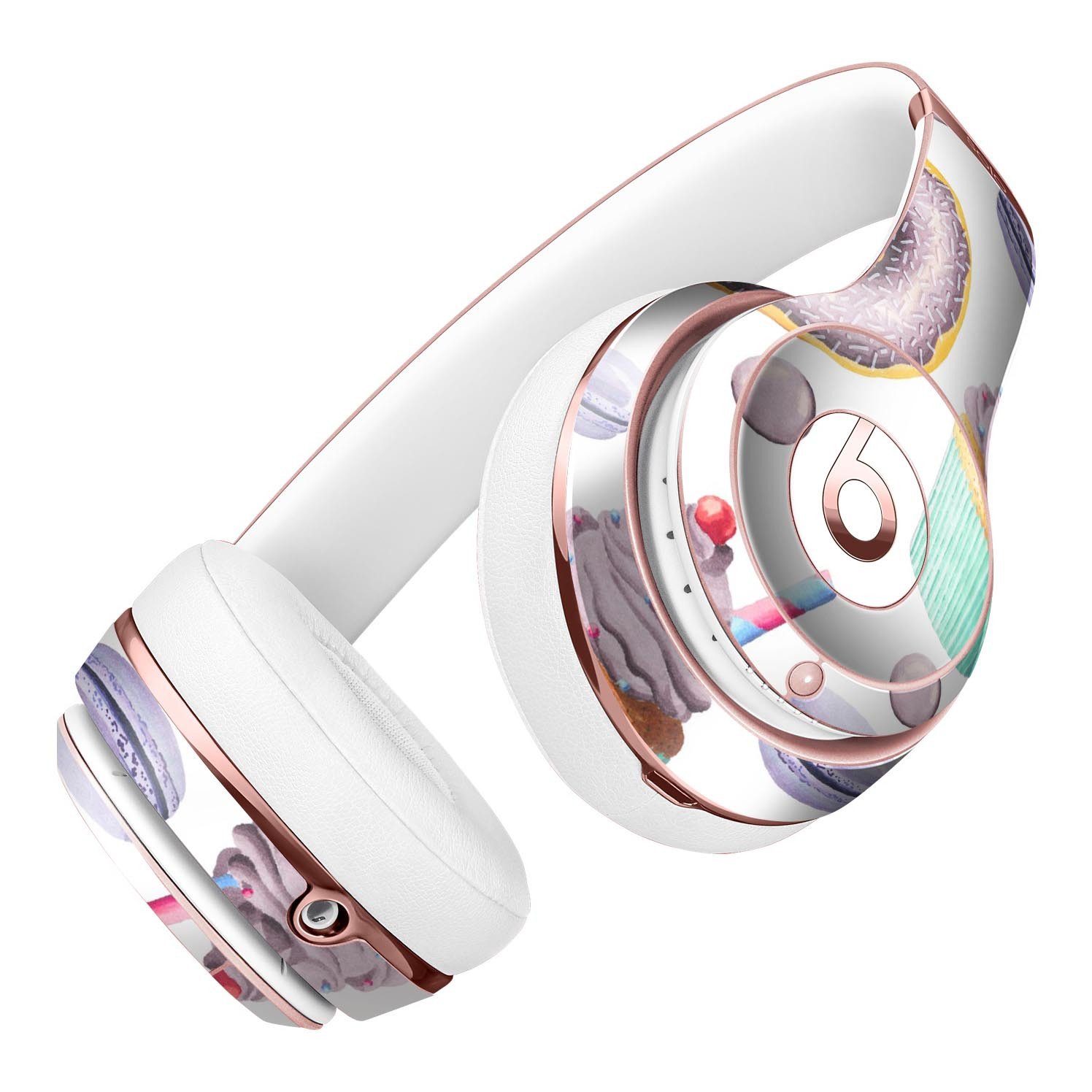 Yummy Galore Bakery Treats skin kit for Beats by Dre Solo 3 Wireless Headphones, showcasing vibrant graphics and premium vinyl material.