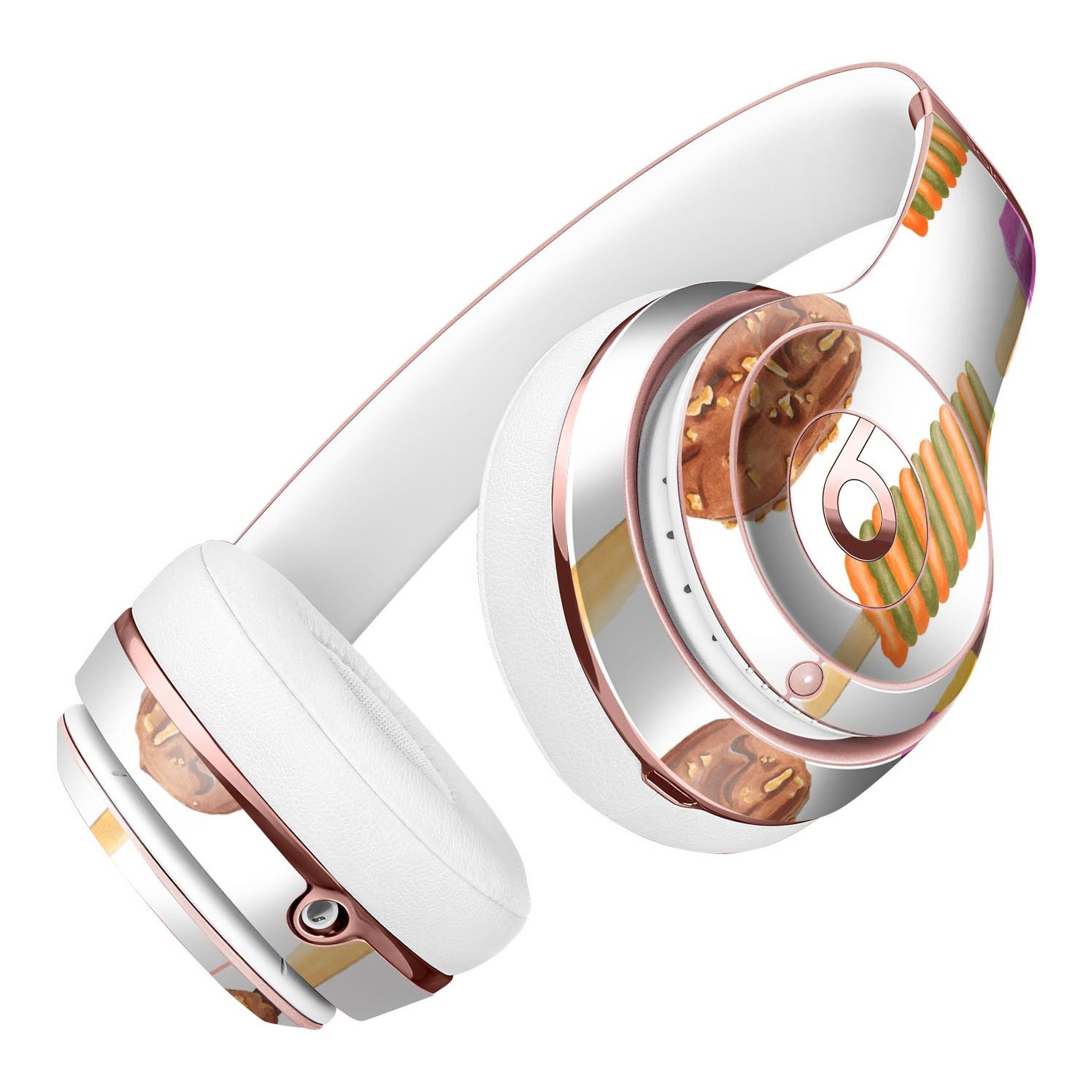 Yummy Galore Ice Cream Treats skin kit for Beats by Dre Solo 3 Wireless Headphones, showcasing vibrant ice cream graphics.