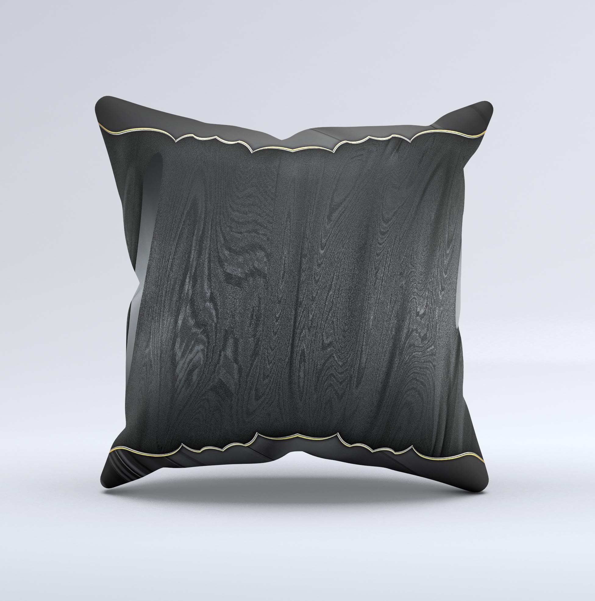 Zig Zag Gray Wood Grain Ink-Fuzed Decorative Throw Pillow with unique hand-produced design and soft fabric.