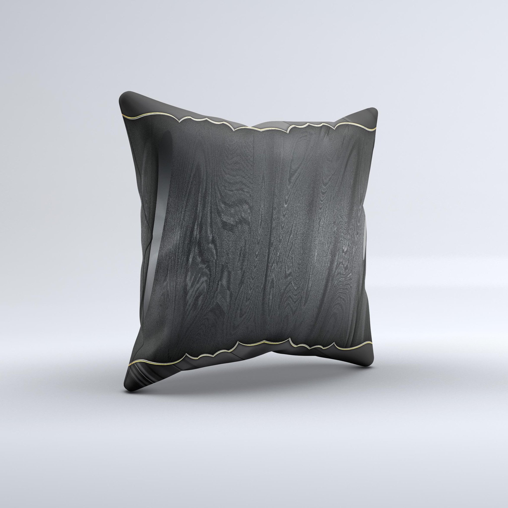 Zig Zag Gray Wood Grain Ink-Fuzed Decorative Throw Pillow with unique hand-produced design and soft fabric.