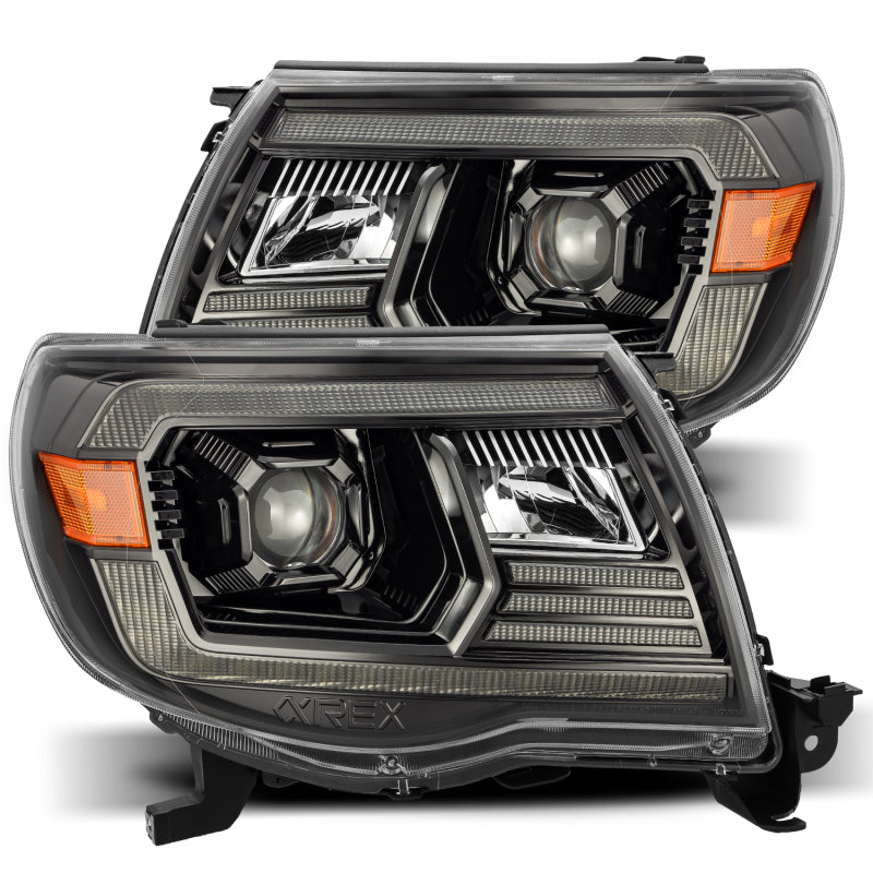 AlphaRex PRO-Series Projector Headlights for 05-11 Toyota Tacoma, showcasing sleek design and advanced lighting technology.