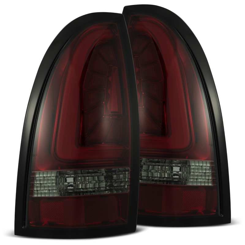 AlphaRex PRO-Series LED Tail Lights for 2005-2015 Toyota Tacoma in Red Smoke finish, showcasing modern design and superior visibility.