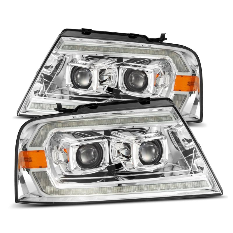 AlphaRex LUXX-Series LED projector headlights for 2006-2008 Lincoln Mark LT, showcasing sleek design and advanced lighting technology.