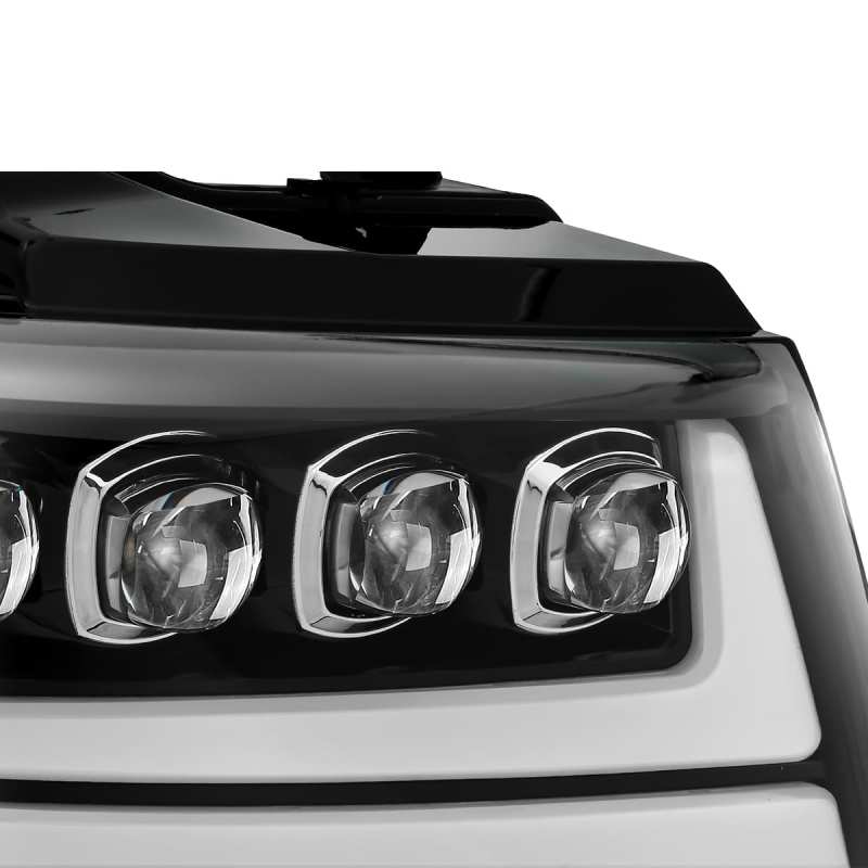 AlphaRex PRO-Series Projector Headlights for Toyota Tundra and Sequoia, showcasing sleek design and advanced lighting technology.