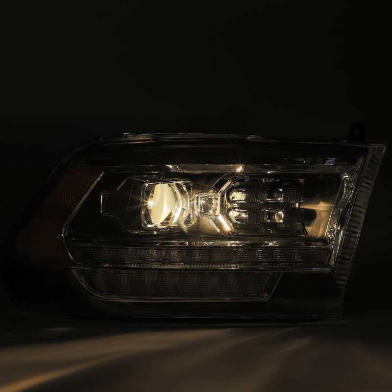 AlphaRex LUXX LED Projector Headlights for Dodge Ram 2500HD, featuring a sleek plank style design for enhanced visibility and modern aesthetics.