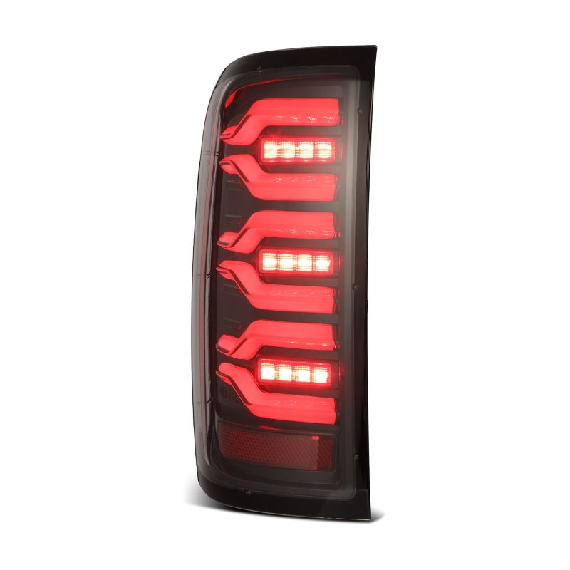 AlphaRex Luxx-Series LED Tail Lights for 14-18 Chevy Silverado 1500, showcasing modern design and bright LED illumination.