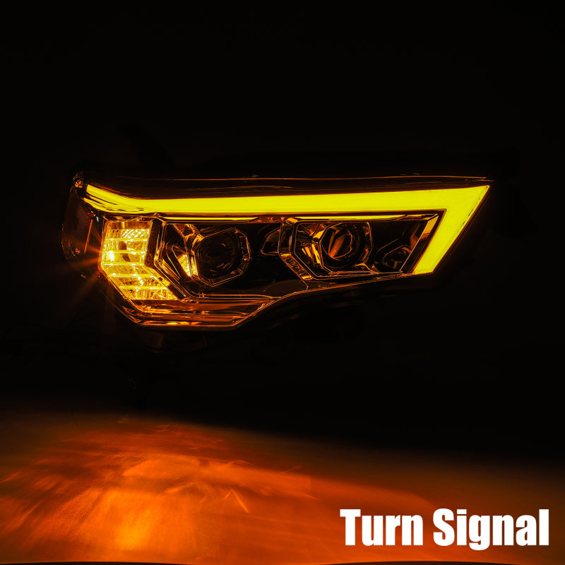 AlphaRex PRO-Series Projector Headlights for 2014-2020 Toyota 4Runner, featuring a sleek plank design and advanced projector technology.