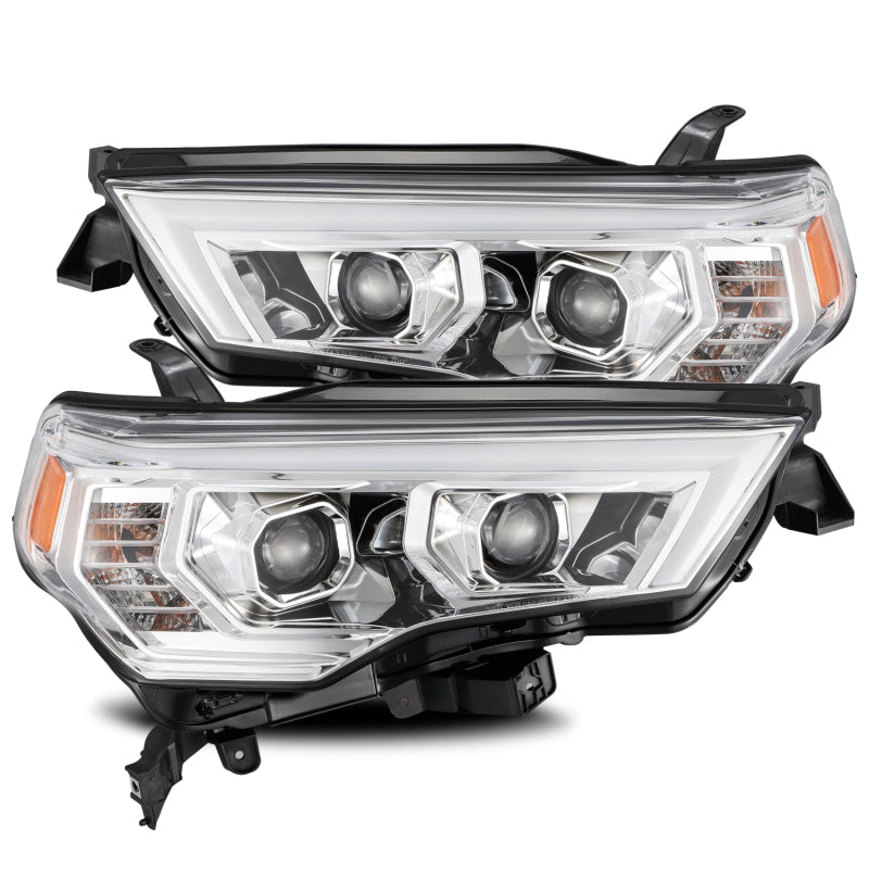 AlphaRex PRO-Series Projector Headlights for 2014-2020 Toyota 4Runner, featuring a sleek plank design and advanced projector technology.