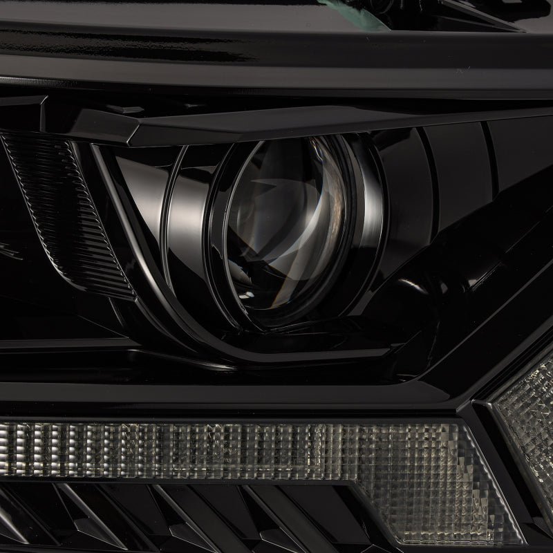 AlphaRex PRO-Series projector headlights for 2019+ Ford Ranger, featuring a sleek plank style design for enhanced visibility.