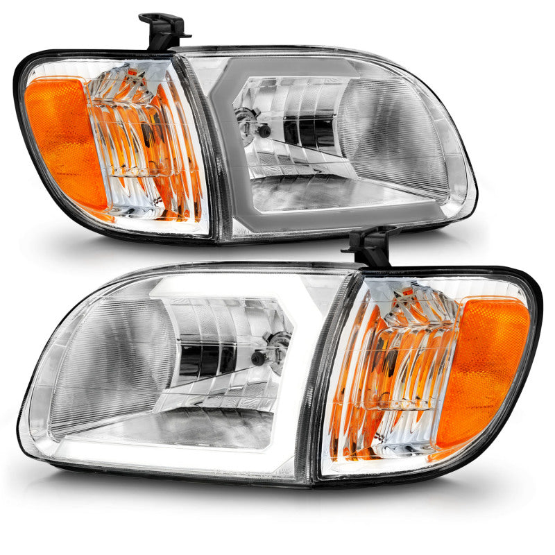 ANZO Crystal Headlights for 2000-2004 Toyota Tundra, featuring clear lenses and modern design.