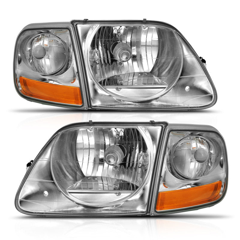 ANZO 1997-2003 Ford F-150 Crystal Headlight G2 Clear with Parking Light, showcasing a clear lens and modern design.