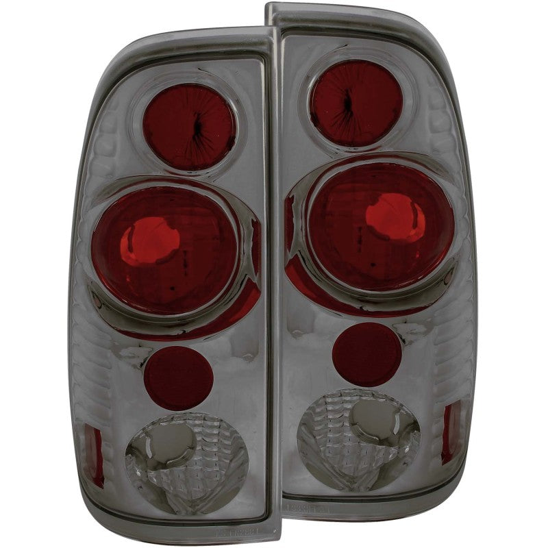 ANZO 1997-2003 Ford F-150 Taillights Smoke G2 showcasing sleek smoke lens design for enhanced vehicle appearance.