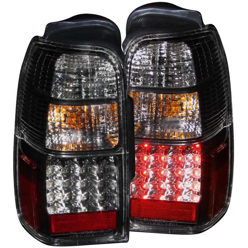 ANZO LED taillights for 2001-2002 Toyota 4Runner featuring black housing and clear lens.