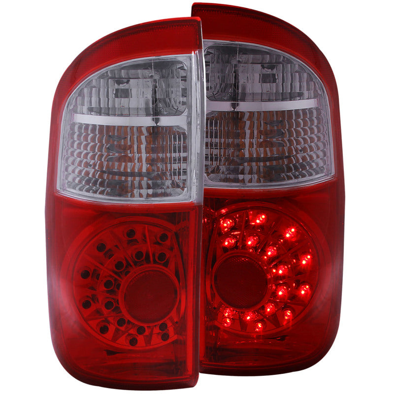 ANZO LED taillights for 2004-2006 Toyota Tundra, featuring a red and clear lens design.