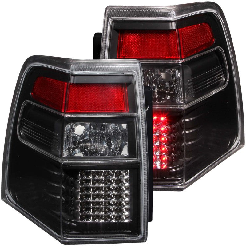 ANZO LED taillights for 2007-2014 Ford Expedition with black housing and clear lens, showcasing modern design and enhanced visibility.