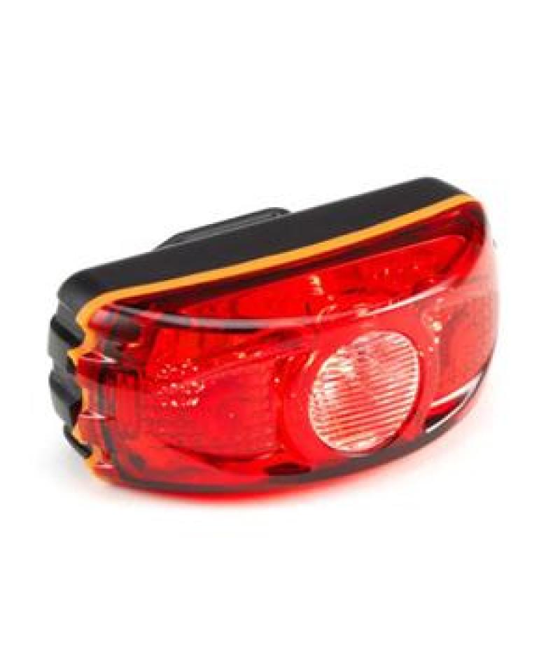 Baja Designs Motorcycle Red Safety Tail Light showcasing bright LED lights and sleek design, ideal for enhancing motorcycle visibility.