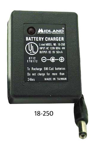 Black Midland battery charger adapter.