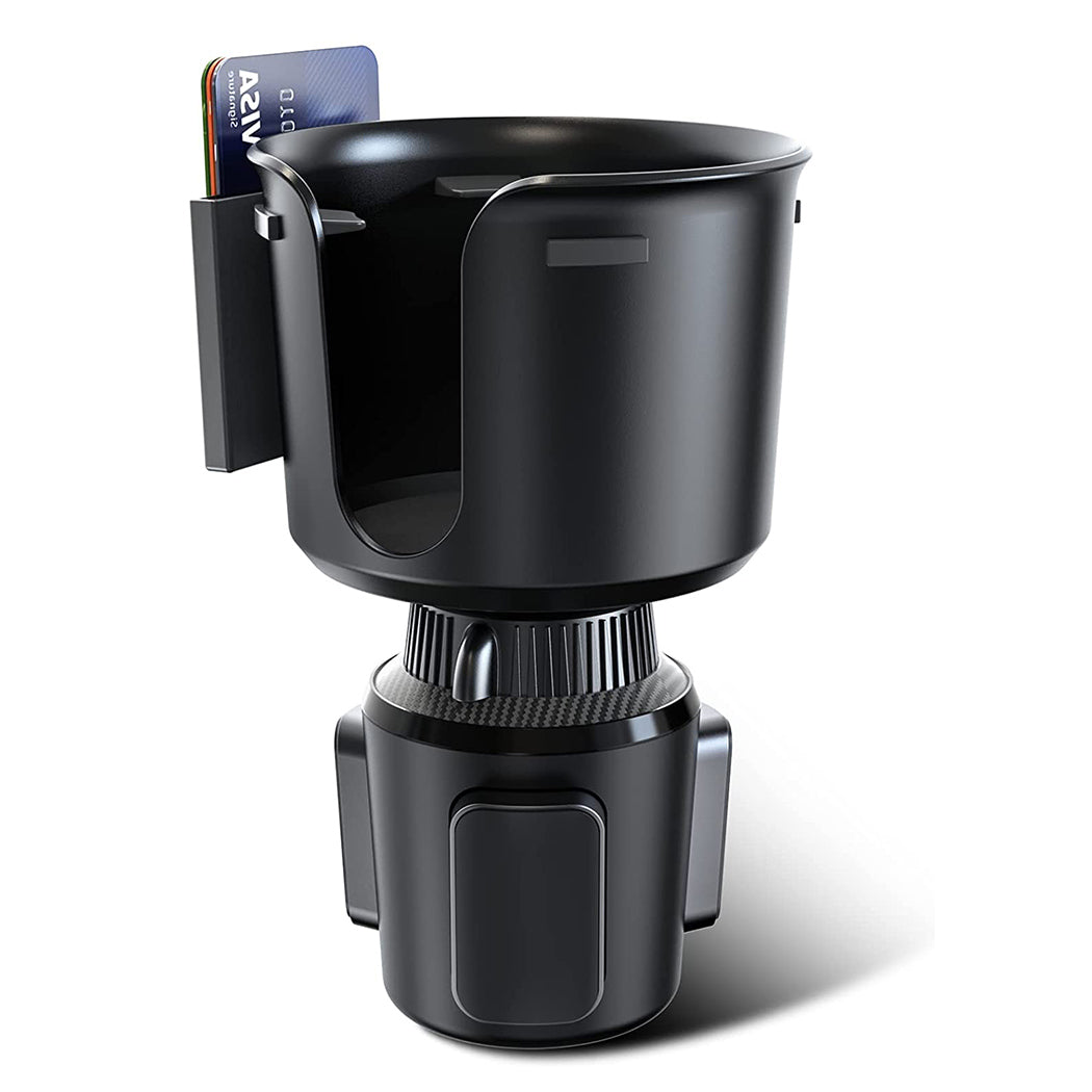 Cup Holder Expander for Car, adjustable base fitting 3.02 to 4.62 inches, featuring rubber tabs and magnetic design for stability.