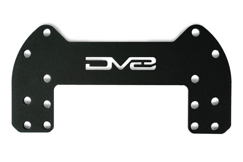 DV8 21-22 Ford Bronco 3rd Brake Light Extension Bracket mounted on a Bronco, showcasing its compatibility with larger spare tires.