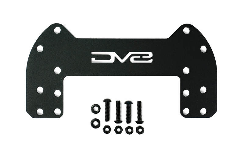 DV8 21-22 Ford Bronco 3rd Brake Light Extension Bracket mounted on a Bronco, showcasing its compatibility with larger spare tires.