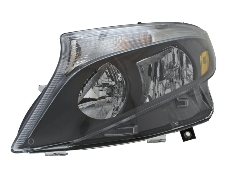 Hella Left Head Lamp Assembly for 2016 Mercedes Metris, showcasing its sleek design and high-quality construction.