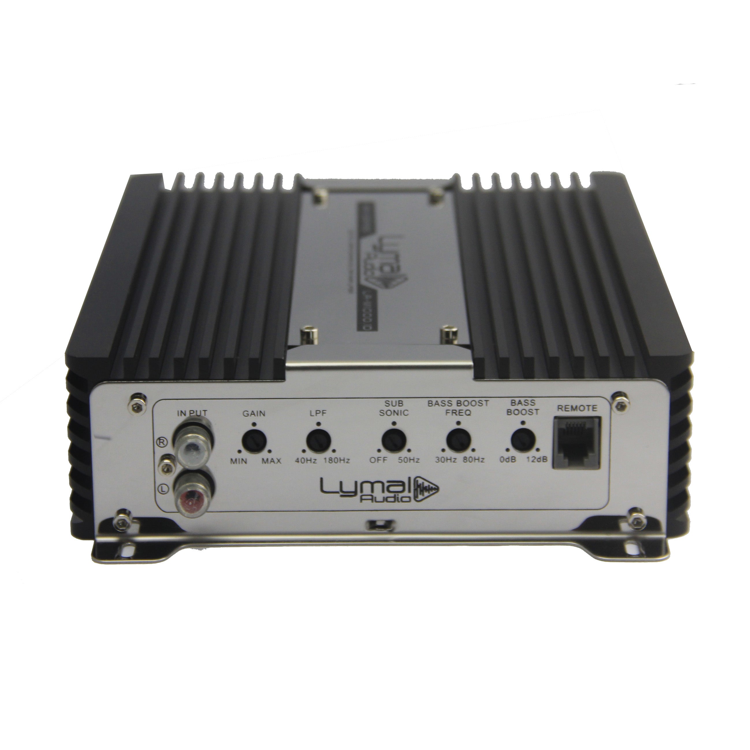 Lymal Audio LA-M1000.1D 1000 Watts Mono Block Car Amplifier with specifications and compact design.