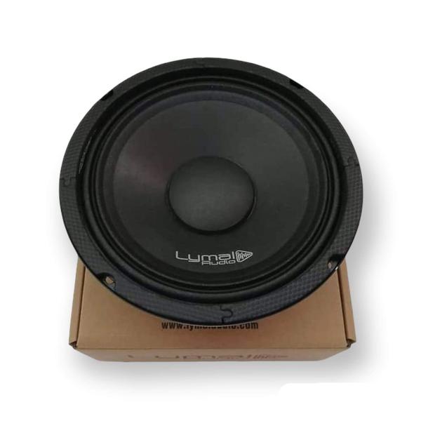 Lymal Audio LT-620F 6.5" Midrange Loudspeaker showcasing its black paper cone and robust iron basket.