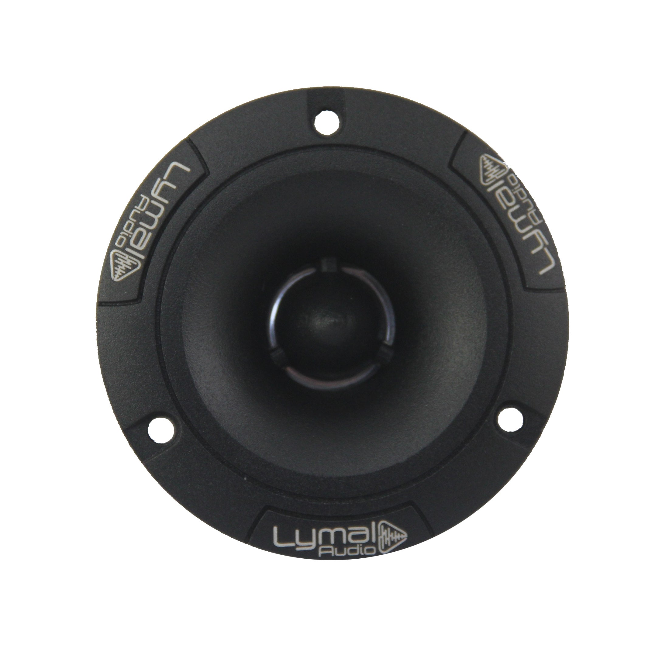 Lymal Audio LT-TW27BK PRO Bullet 3.75″ Super Tweeters in black, showcasing their sleek design and compact size.