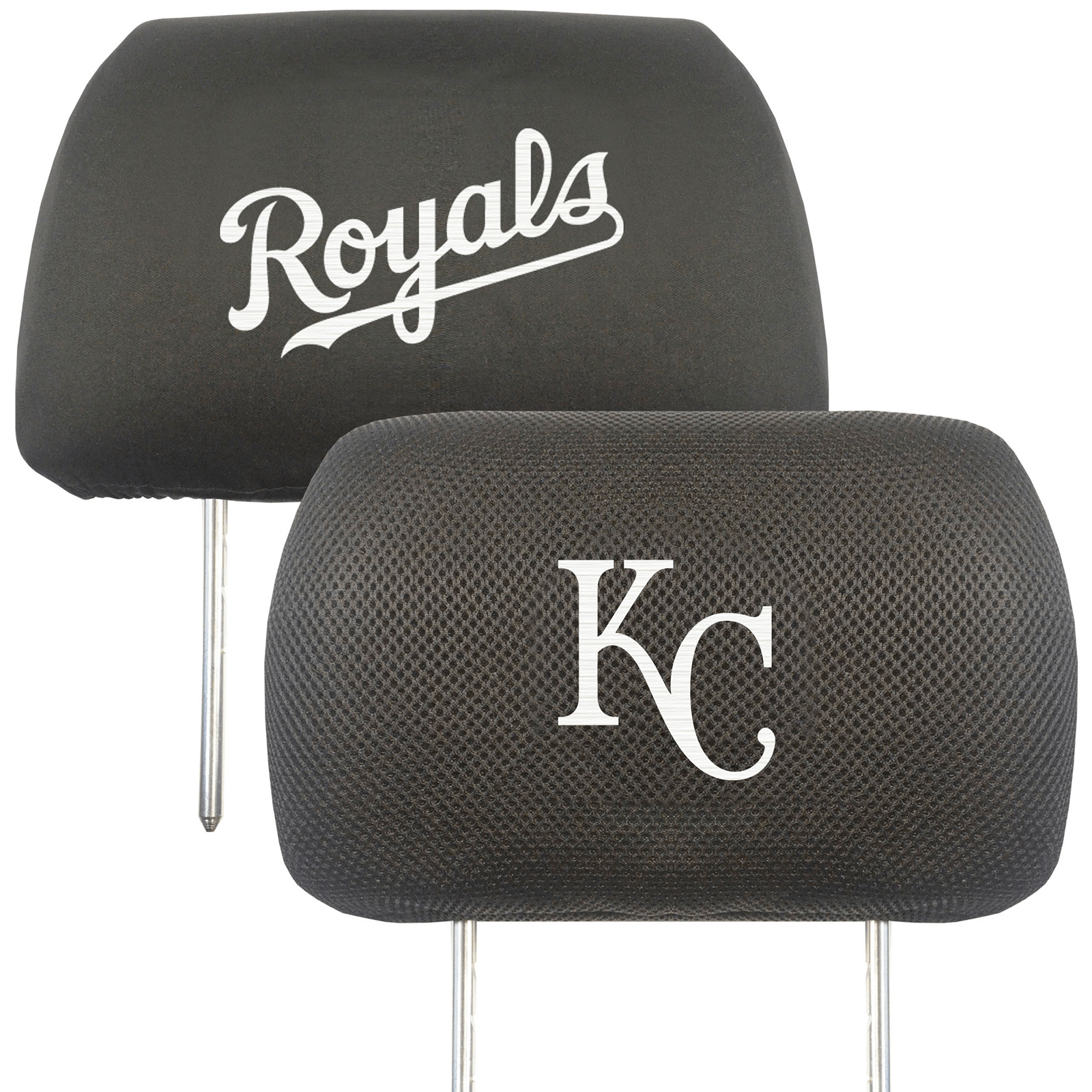 Car headrests with Royals logos.