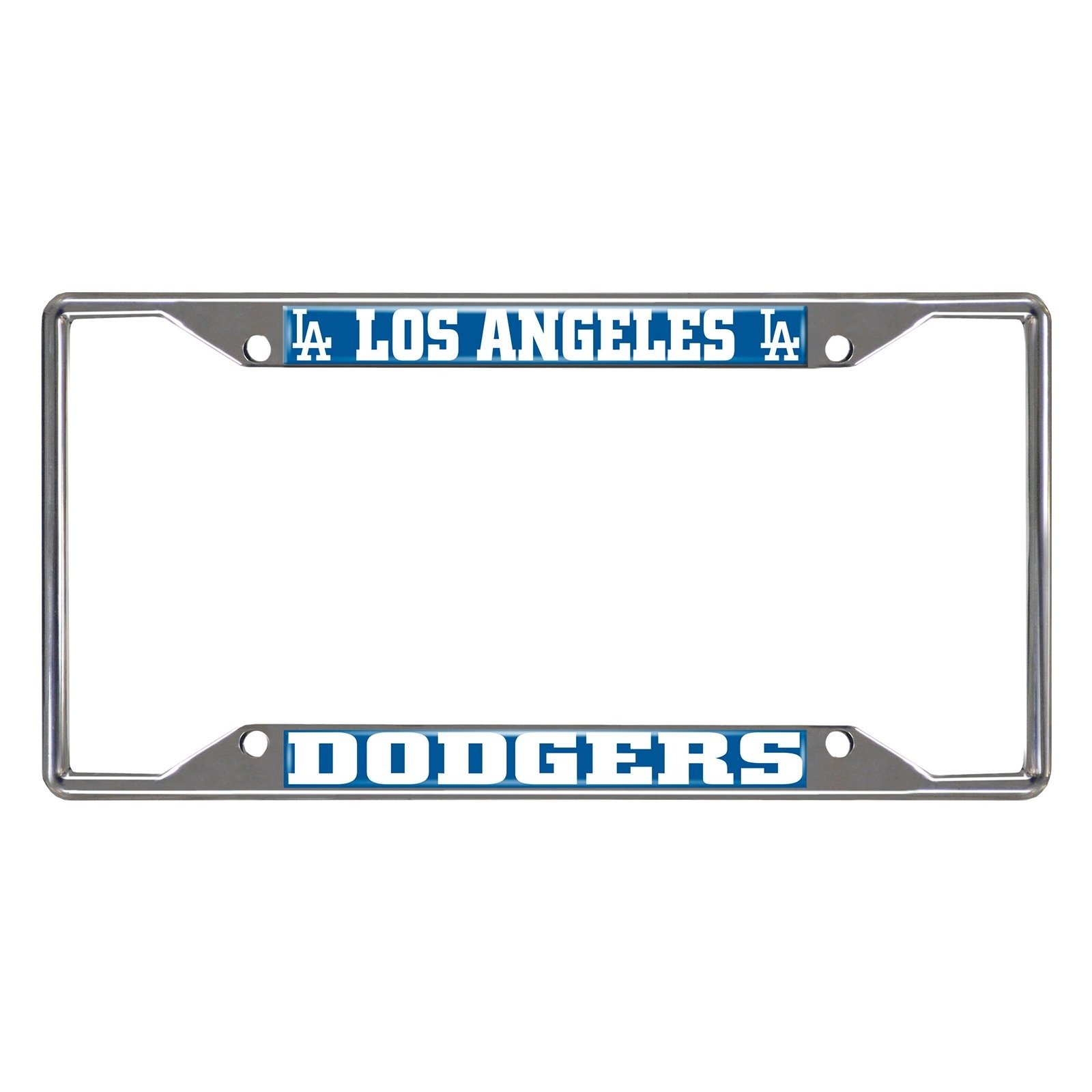 MLB Car License Plate Frame featuring chrome metal with vibrant team logo and colors, designed to fit standard license plates.