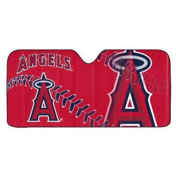 MLB Universal Automobile Sunshade featuring vibrant team colors and logo, designed to block UV rays and keep vehicles cool.