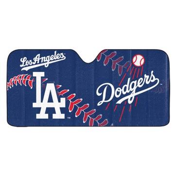 MLB Universal Automobile Sunshade featuring vibrant team colors and logo, designed to block UV rays and keep vehicles cool.